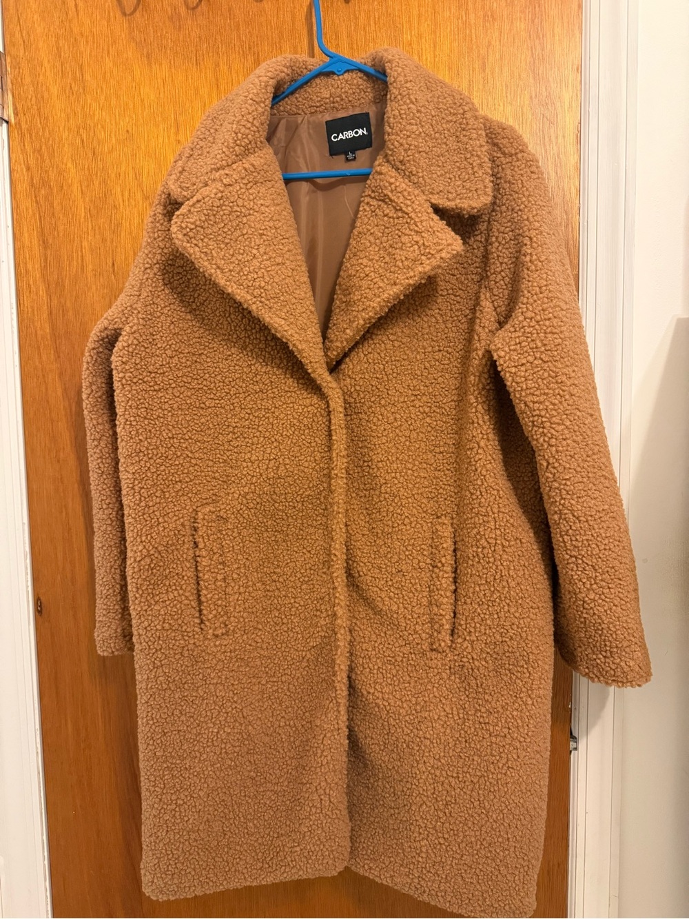 Carbon Teddy Coat in Camel Brown